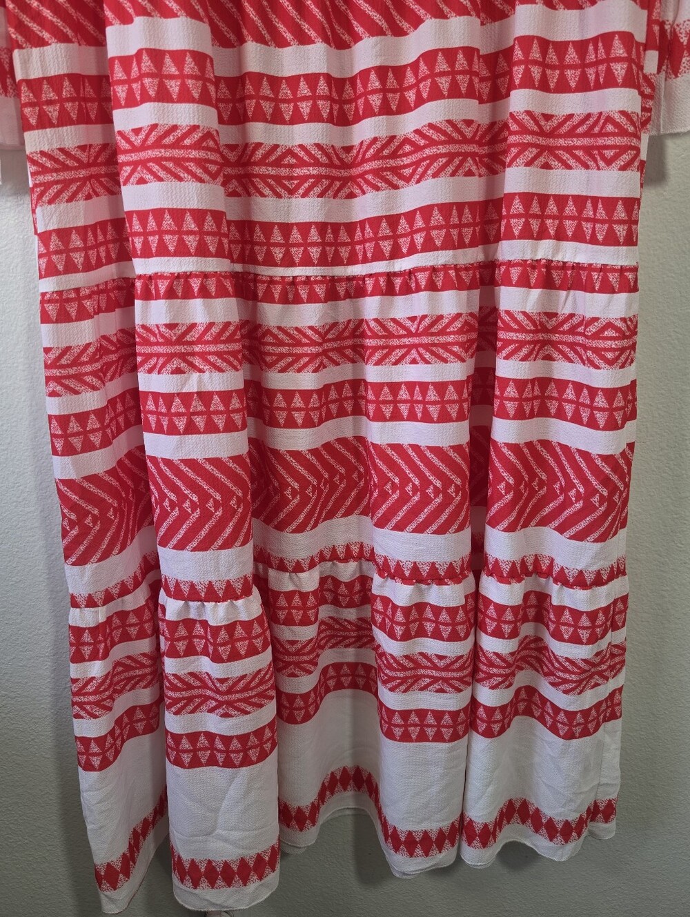 Silk & Salt Aztec Print Tier Maxi Dress Petite Large - Picture 11 of 11